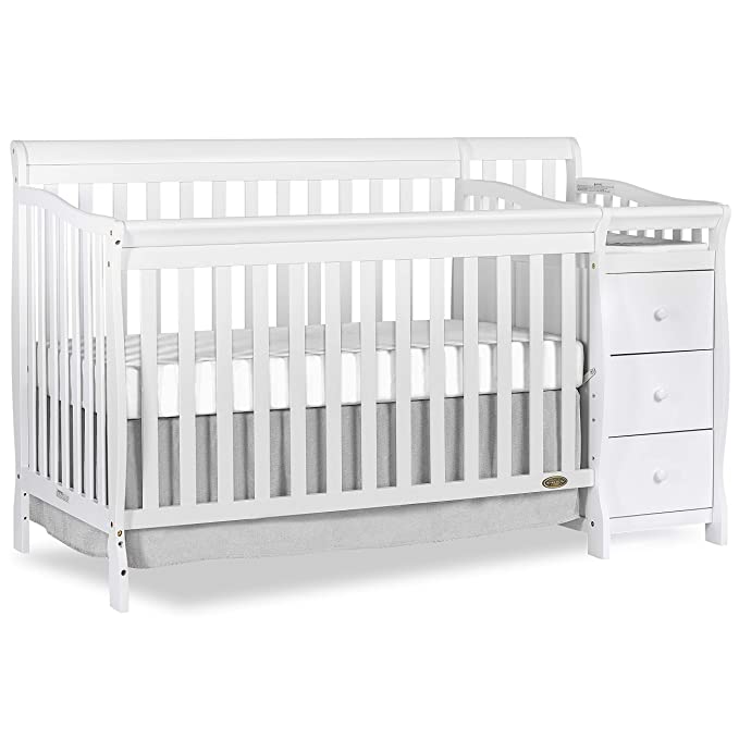 Photo 1 of Dream On Me 5-in-1 Brody Convertible Crib with Changer in White