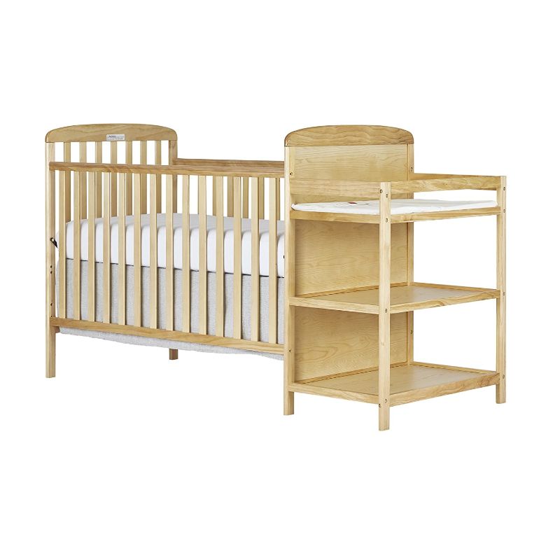 Photo 1 of Dream On Me Anna 4-in-1 Convertible Crib and Changing Table Combo, Natural