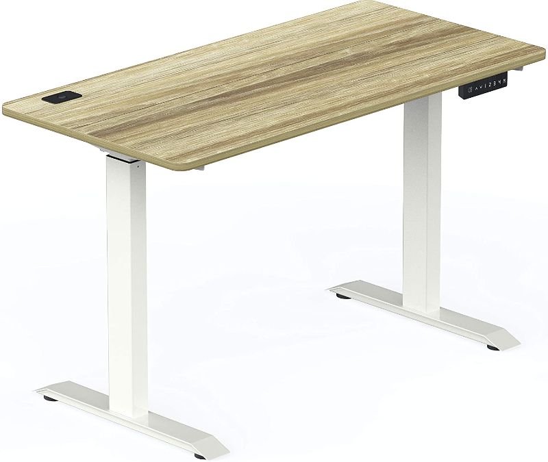 Photo 1 of SHW Electric Height Adjustable Standing Desk, 48 x 24 Inches, Oak
