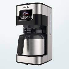 Photo 1 of Sboly Drip Coffee Maker, Programmable Coffee Maker with Thermal Carafe, 8 Cup Coffee Pot with Timer and Strength Control
