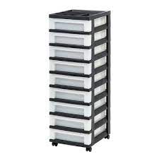 Photo 1 of IRIS 9 Drawer Storage Cart with Organizer Top
