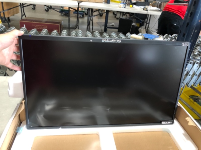 Photo 1 of NON FUNCTIONAL Sceptre E248W-19203R 24 in" Ultra Thin 75Hz 1080p LED Monitor 2x HDMI VGA Build-in Speakers, Metallic Black 2018
