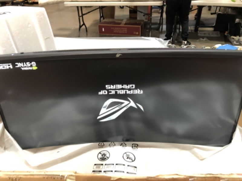 Photo 2 of ASUS ROG Strix 34” Ultra-wide Gaming Monitor (XG349C) - UWQHD (3440 x 1440), 180Hz, 1ms, Extreme Low Motion Blur Sync, 135% sRGB, G-Sync Compatible, DisplayHDR 400, Eye Care, USB-C, DisplayPort, HDMI
