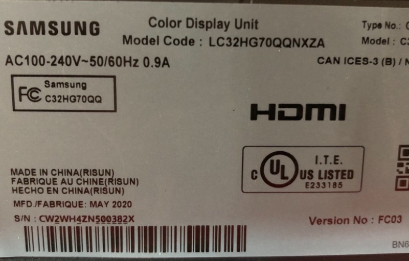 Photo 4 of SAMSUNG UR59 Series 32-Inch 4K UHD (3840x2160) Computer Monitor, Curved, HDMI, Display Port, 3-sided border-less, Eye Saver Mode (LU32R590CWNXZA)
