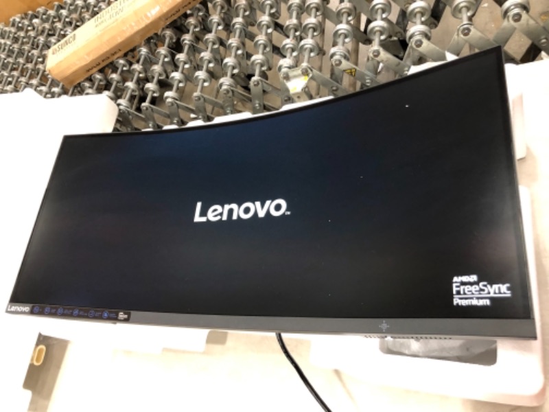 Photo 2 of Lenovo G34w-10 34-Inch WQHD Curved Gaming Monitor, 21:9 Ultra-Wide, 3 Side NearEdgeless, 3440 x 1440, AMD FreeSync, 144Hz, HDMI, DP, Adjustable Stand, VESA, 66A1GCCBUS, Black
