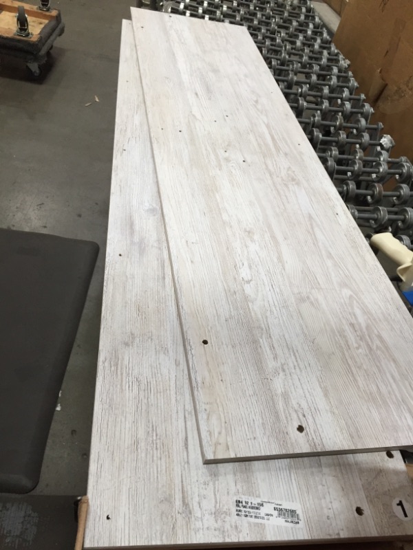 Photo 1 of *SEE last picture for damage* 
*MISSING manual* 
Signature Design by Ashley Shawburn Modern Farmhouse Headboard, FULL, Whitewash
