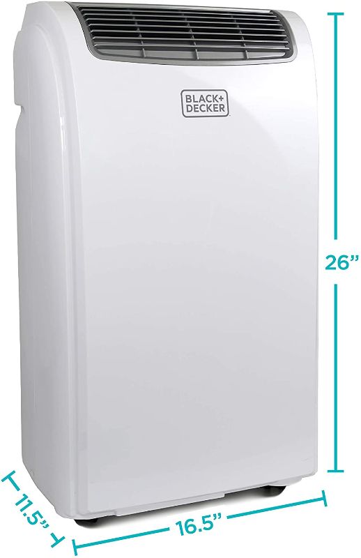 Photo 1 of *SEE last picture for damage* 
BLACK+DECKER BPACT08WT Portable Air Conditioner with Remote Control, 5,000 BTU DOE (8,000 BTU ASHRAE), Cools Up to 150 Square Feet, White
