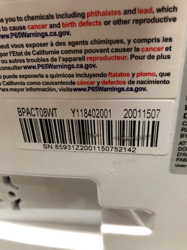 Photo 7 of *SEE last picture for damage* 
BLACK+DECKER BPACT08WT Portable Air Conditioner with Remote Control, 5,000 BTU DOE (8,000 BTU ASHRAE), Cools Up to 150 Square Feet, White
