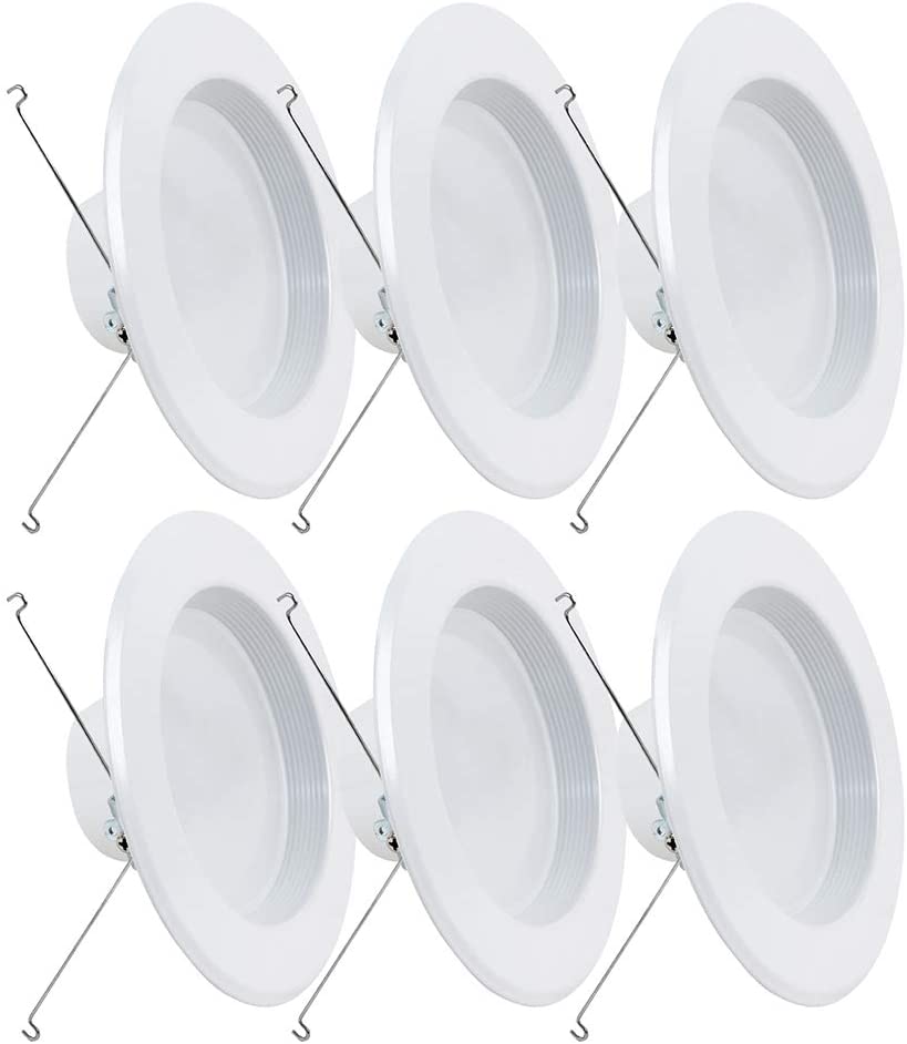 Photo 1 of *MISSING 1 light*
Feit Electric 5/6 in. 75W Equivalent Soft White 2700K Dimmable CEC Integrated LED Retrofit White Recessed Light Trim Downlight(6-Pack)