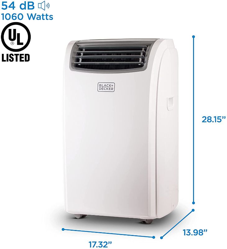 Photo 1 of *SEE notes*
BLACK+DECKER BPT08WTB Portable Air Conditioner with Remote Control, 8,000 BTU SACC/CEC (12,500 BTU ASHRAE), Cools Up to 350 Square Feet, White
