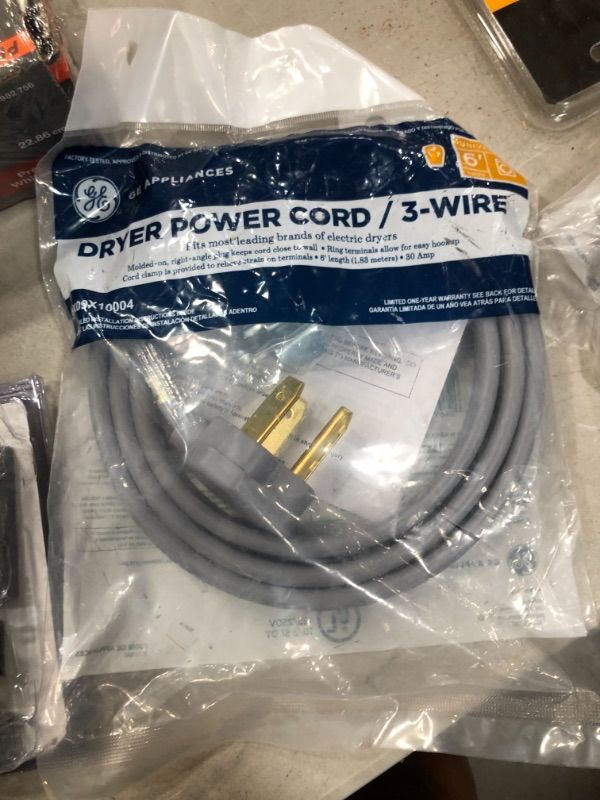 Photo 2 of 6 ft. 3-Prong 30 Amp Dryer Cord