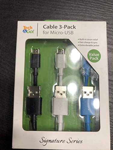 Photo 1 of Tech & Go Value Pack 3- Pack for Micro-USB Signature Series for Android Phones & Tablets
