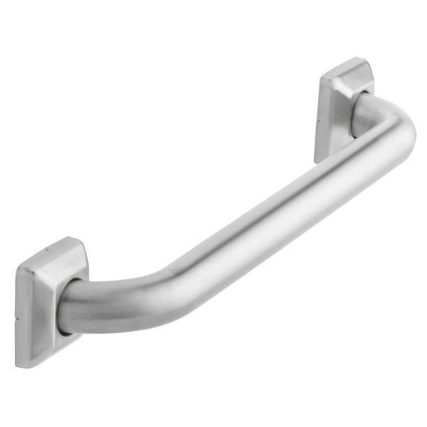 Photo 1 of 16 in. Concealed Screw Square Escutcheon Assist Bar in Brushed Stainless Steel