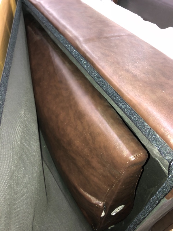 Photo 5 of *INCOMPLETE, MISSING PARTS, MISSING HARDWARE*
Serta® RTA Monaco Bonded Leather Sofa, 77"W, Brown