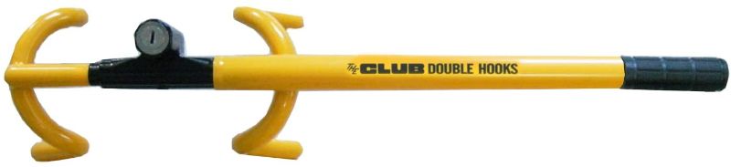 Photo 1 of The Club 3000 Twin Hooks Steering Wheel Anti-Theft Lock, Yellow