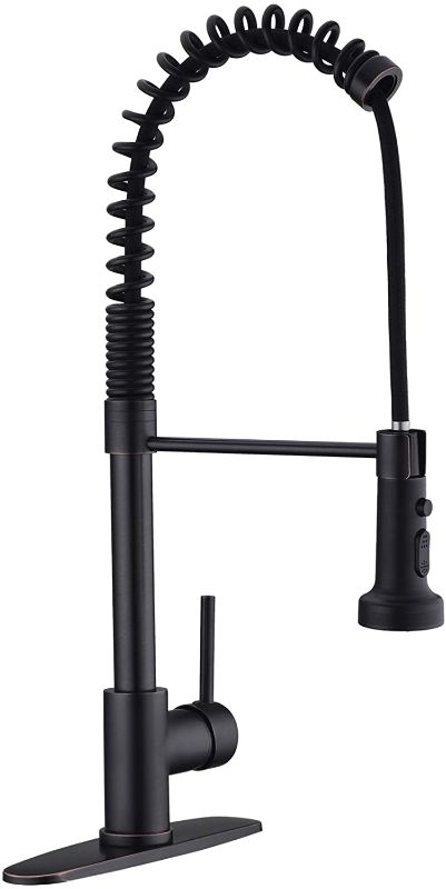 Photo 1 of Kitchen Faucet,Brass Kitchen Sink Faucet,Oil Rubbed Bronze Kitchen Faucet,Pull Down Kitchen Faucet for 1 Or 3 Hole Sink,Commercial Kitchen Faucet