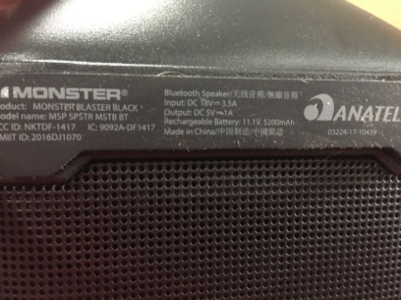 Photo 4 of Monster Superstar Blaster High Performance Boom Box-Portable Bluetooth Wireless Indoor and Outdoor (Renewed)