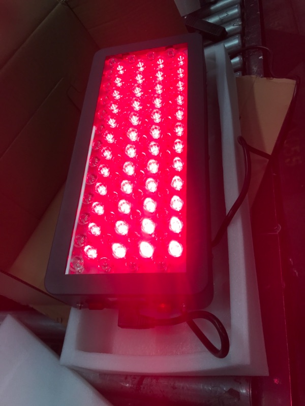 Photo 2 of Hooga Red Light Therapy Device, Red Near Infrared 660nm 850nm, 100 Clinical Grade LEDs, High Power Output Panel. Hanging Kit. Improve Sleep, Pain Relief, Skin Health, Anti-Aging, Energy, Recovery
