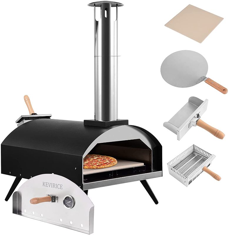 Photo 1 of **PARTS ONLY ** Outdoor Pizza Oven, Portable Pizza Oven with Pizza Stone & Peel,Stainless Steel Wood Fire Pizza Maker for Outdoor Backyard Cooking
