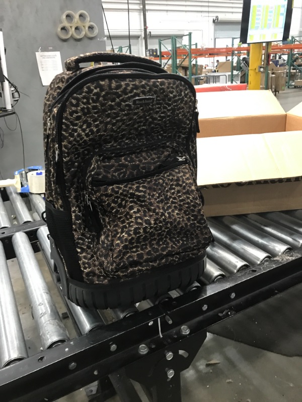 Photo 2 of Rockland Single Handle Rolling Backpack, Leopard, 19-Inch
