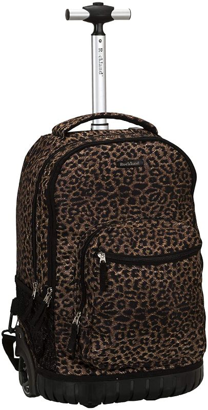 Photo 1 of Rockland Single Handle Rolling Backpack, Leopard, 19-Inch
