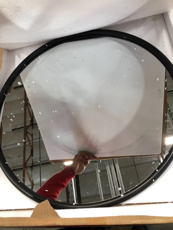 Photo 2 of 24‘’Round Mirror,Large Circle Wall Mirror Decor for Vanity Washrooms
