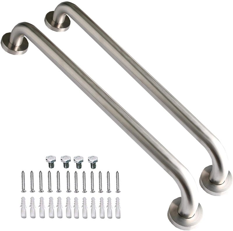 Photo 1 of 2 Pack 16 Inch Shower Grab Bar, iMomwee Satin Brushed Nickel Stainless Steel