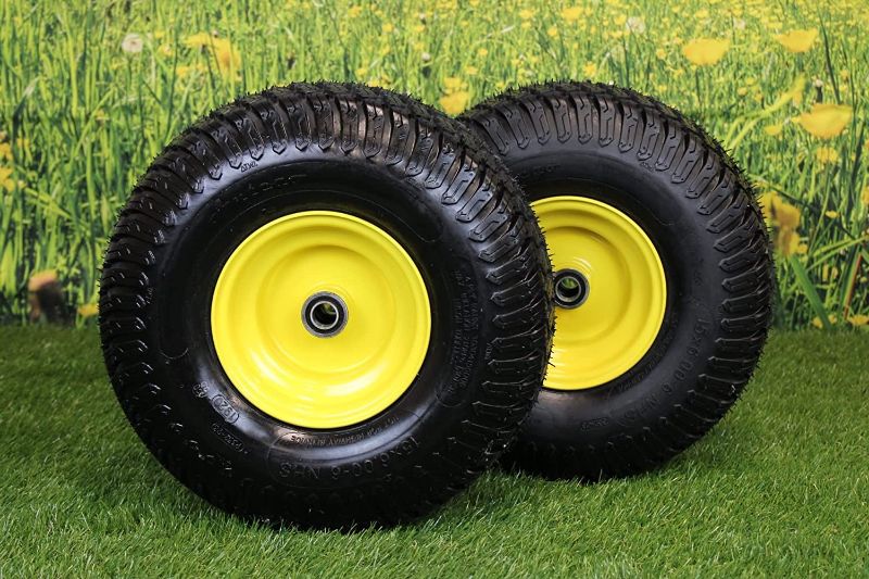 Photo 1 of (Set of 2) 15x6.00-6 Tires & Wheels 4 Ply for Lawn ( Similar To Stock Photo)