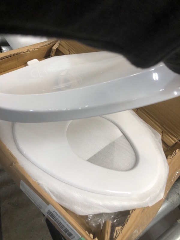 Photo 1 of White Family Elongated Toilet Seats for Adult/Kids Magnetic