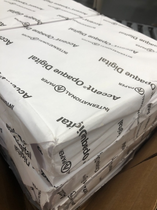 Photo 1 of Accent Opaque White 8.5” x 11” Cardstock Paper, 80lb, 216gsm – 2,000 Sheets (8 Reams)