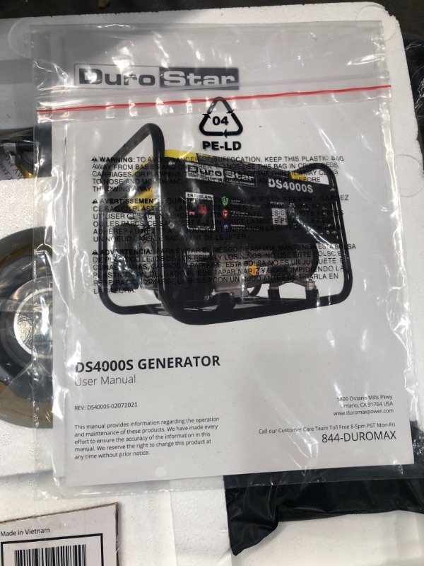 Photo 3 of Durostar 4,000 Watt 7HP Gas Portable Generator 50-State (4 Unit Kit)
