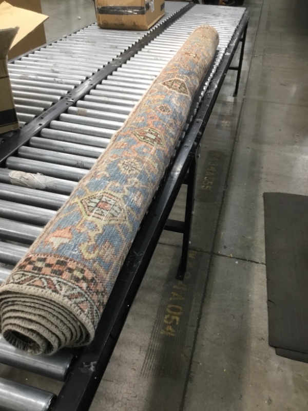 Photo 1 of Loloi II Loren Collection LQ-15 Traditional Terracotta / Sky 8'-4" x 11'-6" Area Rug
