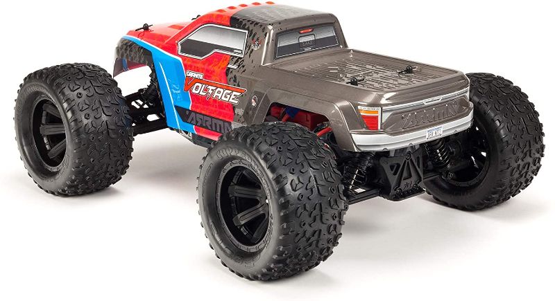 Photo 2 of ARRMA RC Monster Truck: 1/10 Granite Voltage MEGA 2WD SRS RTR with 2.4GHz Radio | 1800mAh 6C NiMH Battery | Charger | 1:10 Scale (Red/Black), ARA102727T3
