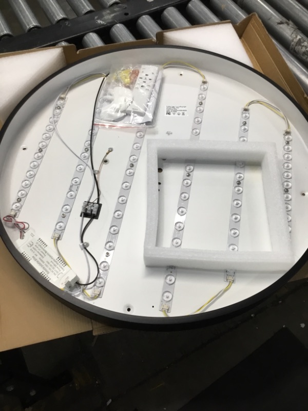 Photo 1 of DLLT 48W Dimmable LED Ceiling Light Fixture Flush Surface Mount, 20 Inch Round Remote Control Lighting, 3 Light Color Changeable for Dining Room, Living Room, Bedroom, Office, Hotel
