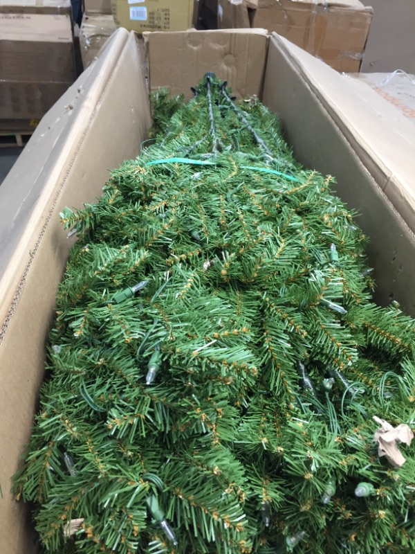 Photo 2 of 12ft National Christmas Tree Company Pre-Lit Dunhill Fir Full Artificial Christmas Tree with 1200 Dual Color LED Lights & Powerconnect