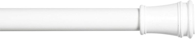 Photo 1 of Kenney Rogers 5/8 Twist Fit No Tools Tension Window Curtain Rod, 48-84, White