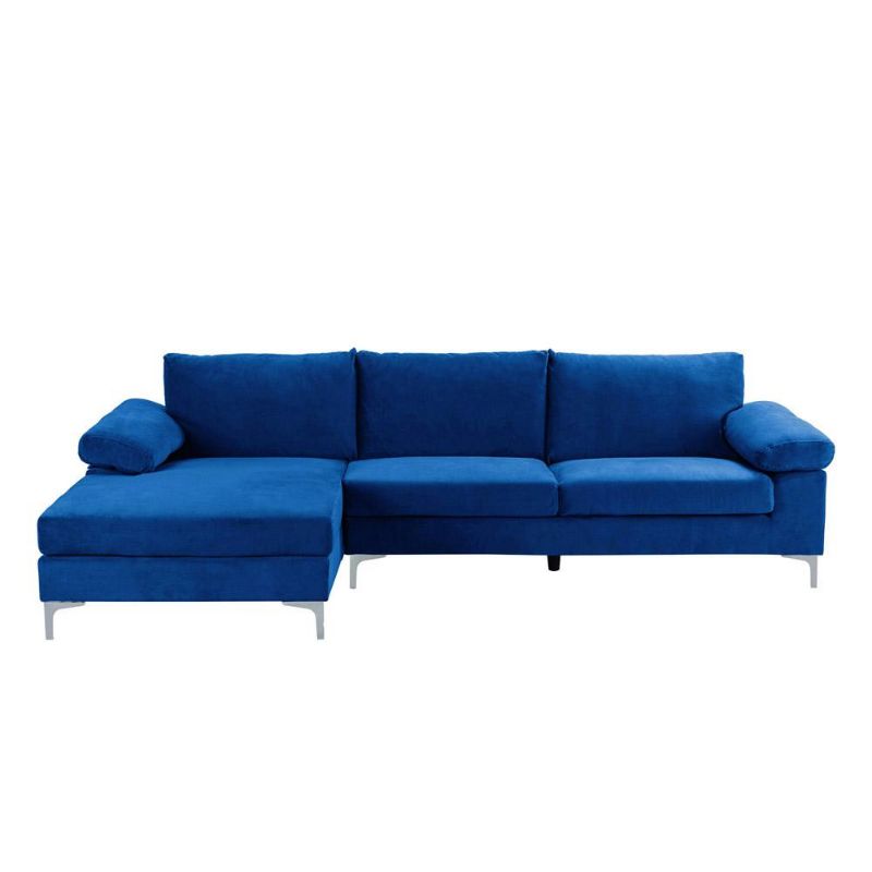 Photo 1 of ***MISSING BOX 1 OF 2 // SOLD AS-IS*** AMANDA MODERN VELVET LARGE SECTIONAL SOFA