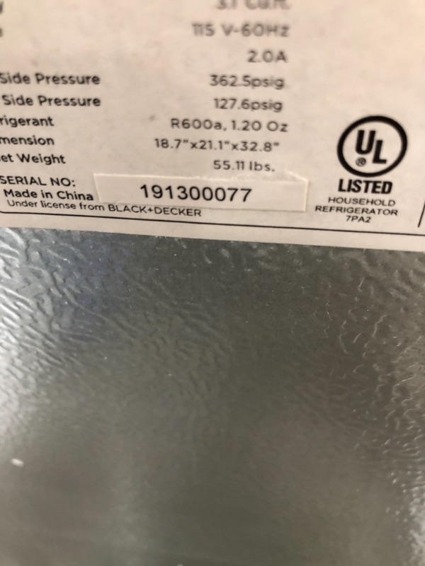 Photo 1 of Commercial Cool 3.1cuft 2 Door Refrigerator