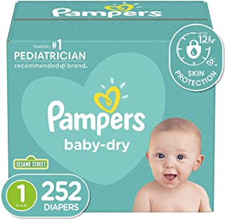 Photo 1 of Pampers Baby-Dry Extra Protection Diapers, Size 1, 252 Count