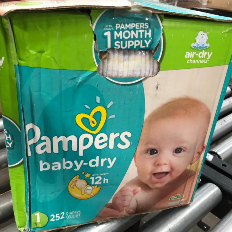 Photo 2 of Pampers Baby-Dry Extra Protection Diapers, Size 1, 252 Count