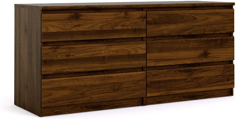 Photo 1 of BOX 1 OF 2 ONLY!! NOT COMPLETE Tvilum 6 Drawer Double Dresser, Walnut
