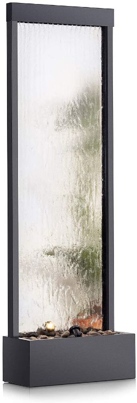Photo 1 of BOX 1 OF 2 ONLY!! NOT COMPLETE!! Alpine Corporation MLT102 Mirror Waterfall Fountain with Stones and Light, 72 Inch Tall, Silver
