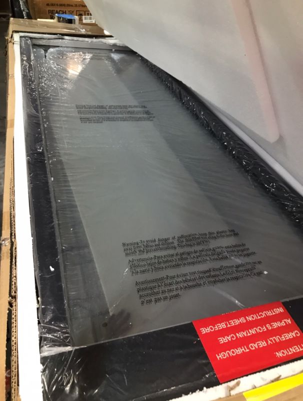 Photo 1 of BOX 1 OF 2 ONLY!! NOT COMPLETE!! Alpine Corporation MLT102 Mirror Waterfall Fountain with Stones and Light, 72 Inch Tall, Silver
