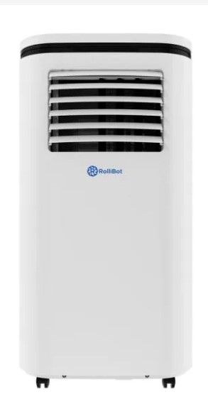 Photo 1 of  ROLLICOOL Alexa-Ready 14,000 BTU (7,500 BTU, DOE) Portable A/C and Dehumidifier Wi-Fi Enabled with App and Voice Control in White
