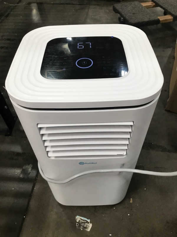 Photo 2 of  ROLLICOOL Alexa-Ready 14,000 BTU (7,500 BTU, DOE) Portable A/C and Dehumidifier Wi-Fi Enabled with App and Voice Control in White
