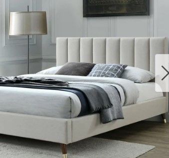 Photo 1 of BOX 2OF 2 Colette Upholstered Queen Platform Bed
