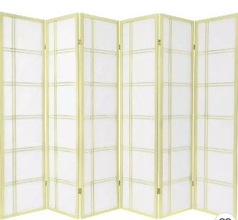 Photo 1 of 6 ft. Tall Double Cross Shoji Screen 6 Panels - Oriental Furniture
