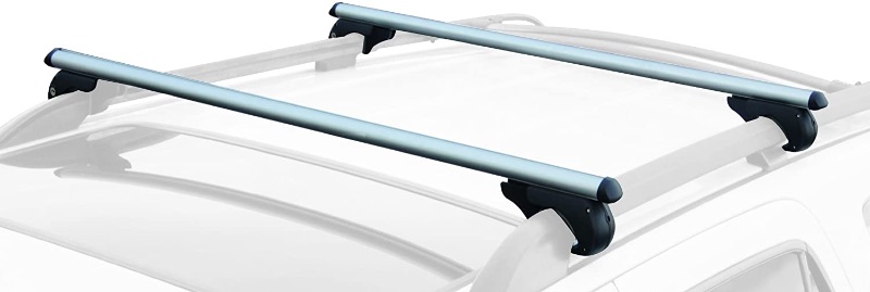 Photo 1 of CargoLoc 2-Piece 60" Aluminum Roof Top Cross Bar Set - Fits Maximum 55" Span Across Existing Raised Side Rails with Gap - Features Keyed Locking Mechanism