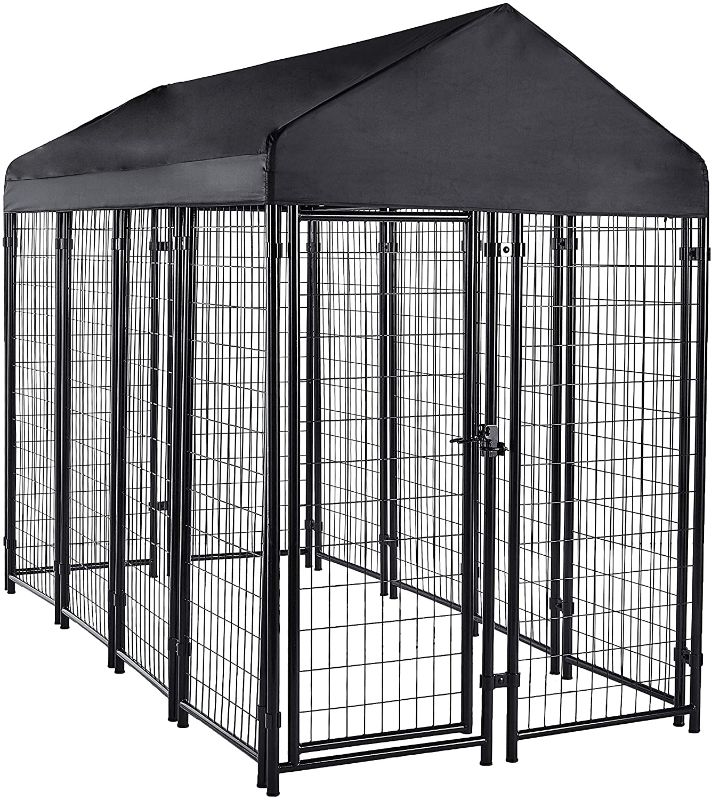 Photo 1 of Amazon Basics Welded Outdoor Wire Crate Kennel
**MISSING TOP FABRIC**