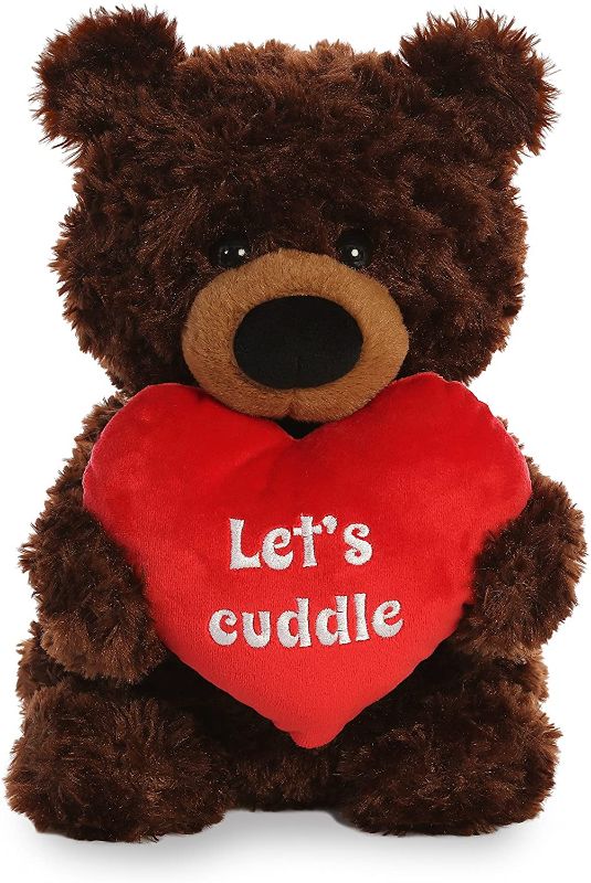 Photo 1 of Aurora World Medium Let's Cuddle Bear Plush Animal, Multicolor, 12"
